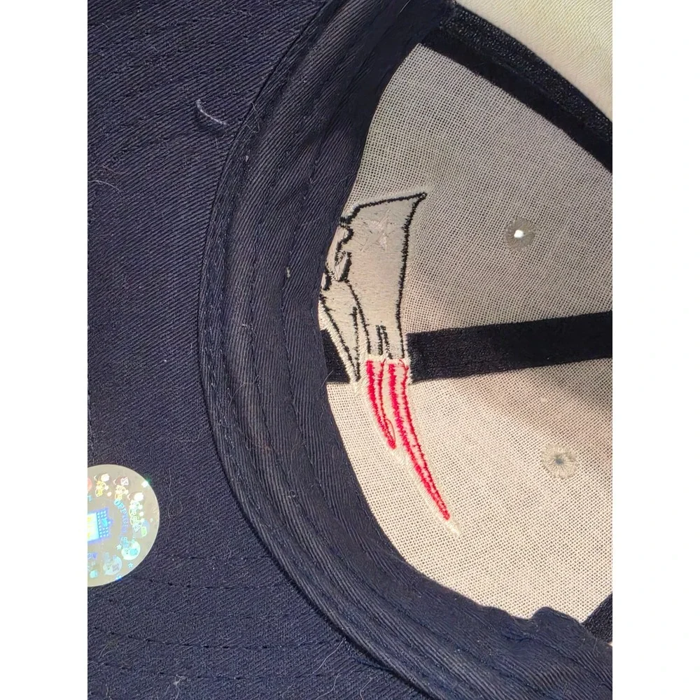New England Patriots NFL Navy Blue White Adjustable Embroidered Hat Cap‎ Mens